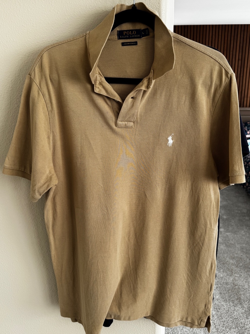 Bundle of 3 Polo by Ralph Lauren Navy, Tan & White Men's Polo - Picture 5 of 16